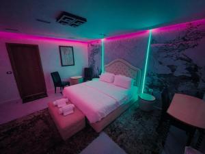 Postel nebo postele na pokoji v ubytování Hotel Rosa Blu