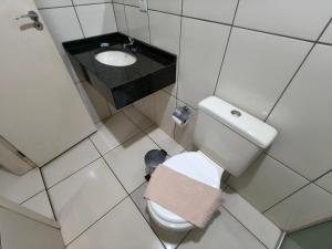 Koupelna v ubytování Hotel Vitória - Guaíra
