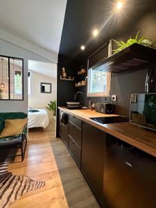 Kuchyň nebo kuchyňský kout v ubytování Évasion Tropicale Dépaysement chic - Gare SNCF