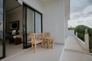 Balkón nebo terasa v ubytování De Vindra Resort