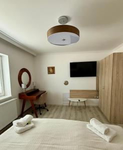 TV a/nebo společenská místnost v ubytování Apartments 1 Valečov-Zásadka 7 + 11 fotografií