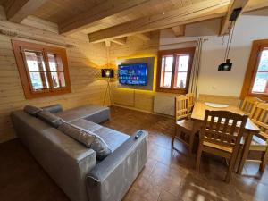 TV a/nebo společenská místnost v ubytování Apartmány Podťaté