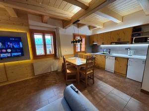 Kuchyň nebo kuchyňský kout v ubytování Apartmány Podťaté