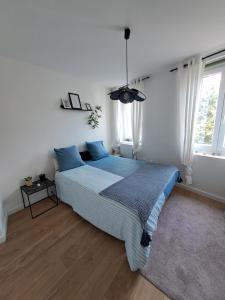 Łóżko lub łóżka w pokoju w obiekcie Appartement de charme Rouen