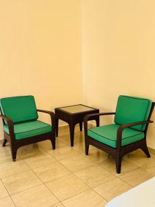 Istumisnurk majutusasutuses Buenosdías Izamal