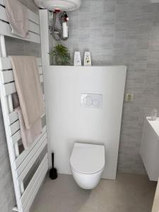 Koupelna v ubytování Petit studio charmant rénové fully renovated studio 1 min from the beach at St-Idesbald Koksijde + 6 fotografií