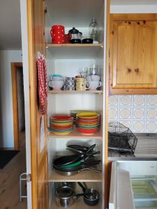 Kuchyň nebo kuchyňský kout v ubytování Vacances à la montagne