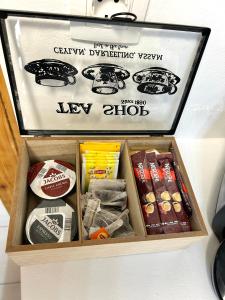 a box filled with different types of food at Babatseratsi skyrian studio 1 in Skiros