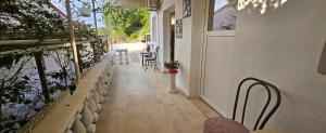 A balcony or terrace at Pension Nychterida