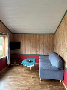 Posezení v ubytování Fjordcamp