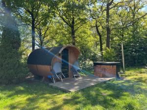 En have udenfor La casa Pacha Mama Sauna en Hottub