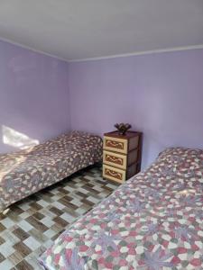 Postel nebo postele na pokoji v ubytování Gabala Garden hostel