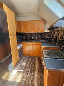 Kuchyň nebo kuchyňský kout v ubytování Apartmánovy dom Daniela