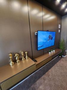 Μια τηλεόραση ή/και κέντρο ψυχαγωγίας στο Harmony Apartments