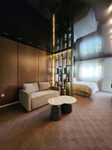 Χώρος καθιστικού στο Harmony Apartments