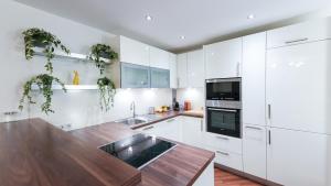 Kuchyň nebo kuchyňský kout v ubytování TEMPORA Homes - Serviced Apartments Neuwaldegg