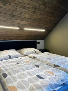 Postel nebo postele na pokoji v ubytování Apartmány Vlachovice