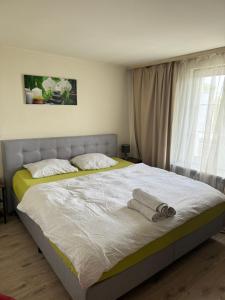 Postel nebo postele na pokoji v ubytování Swiss Hotel Krummen Eich Pratteln Free Parking