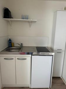 Kuchyň nebo kuchyňský kout v ubytování Swiss Hotel Krummen Eich Pratteln Free Parking