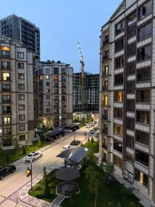 an aerial view of a city with tall buildings at Istanbul City 6 by Royal Rentals in Stantsiya Kyzyl-Tukumachi