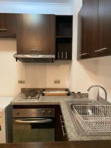 Kuchyň nebo kuchyňský kout v ubytování Departamento en Santiago, ubicación privilegiada, WiFi