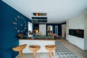 Χώρος καθιστικού στο Gästehaus GoldGelb
