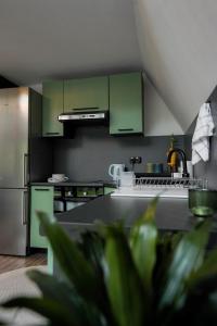 Kuchyň nebo kuchyňský kout v ubytování Unea House