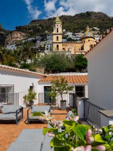 a view from the roof of a house at Villa Giulia in Praiano