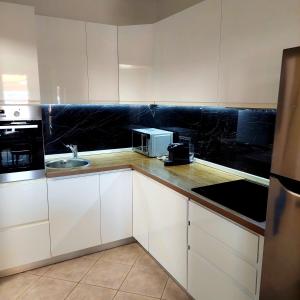 Kuchyň nebo kuchyňský kout v ubytování Apartaments Victoria