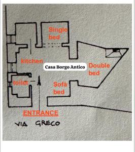 The floor plan of Casa nel Borgo Antico