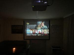 TV a/nebo společenská místnost v ubytování Die Kleine Heidevilla + 4 fotografie