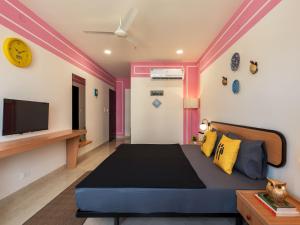 Μια τηλεόραση ή/και κέντρο ψυχαγωγίας στο The Hosteller Jaipur, MI Road