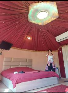 Bubble castle house客房内的一张或多张床位