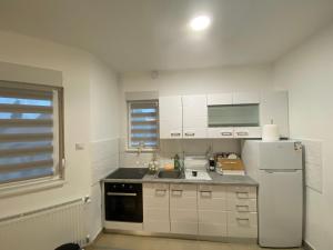 Kuchyň nebo kuchyňský kout v ubytování Apartment Nadja