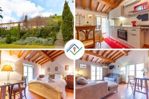 a collage of pictures of a house at Villa Nobile Oasi Lucca Appartamento Terrazza in Porcari