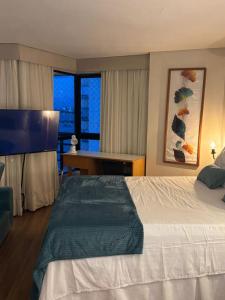 Ένα ή περισσότερα κρεβάτια σε δωμάτιο στο Flat 912 - Iate Plaza Hotel +17 φωτογραφίες