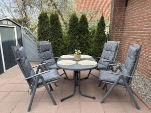Patio nebo venkovní prostory v ubytování Kleine Möwe