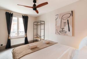 Posteľ alebo postele v izbe v ubytovaní Family Apartment in Paris