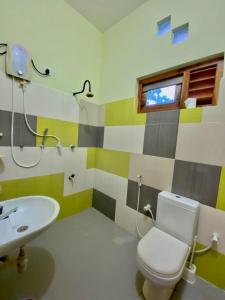 Koupelna v ubytování Beach Hut + 37 fotografií