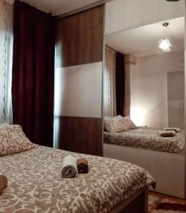 Postel nebo postele na pokoji v ubytování Apartman Džoni Vrnjčka Banja