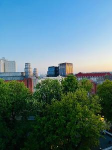 Udsigt til Poznań eller udsigt til byen taget fra lejligheden