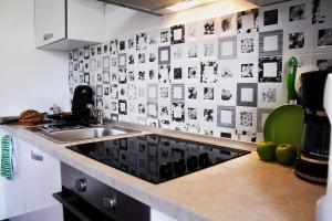 Кухня или кухненски бокс в Apartments Lavel