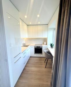 Η κουζίνα ή μικρή κουζίνα στο Draugystės apartamentai II