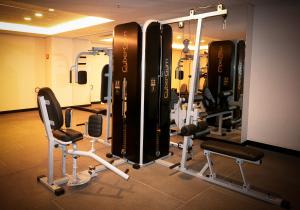 Fitness centrum a/nebo fitness zařízení v ubytování EZ Moema Hotel