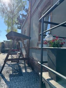 Balkón alebo terasa v ubytovaní Dawna Mleczarnia Apartamenty LOFT