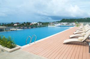 a large swimming pool on top of a building at Azalea Hotels & Residences Boracay in Boracay