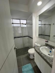 Koupelna v ubytování Apartamento Conjunto Aqualina Orange