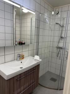 Koupelna v ubytování By the city center Free parking Newly renovated