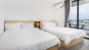 STAR BAY Residence - FREE Laundry - 400m to Sokha Beach客房内的一张或多张床位