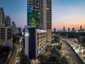 Nespecifikovaný výhled na destinaci Bangkok nebo výhled na město při pohledu z hotelu